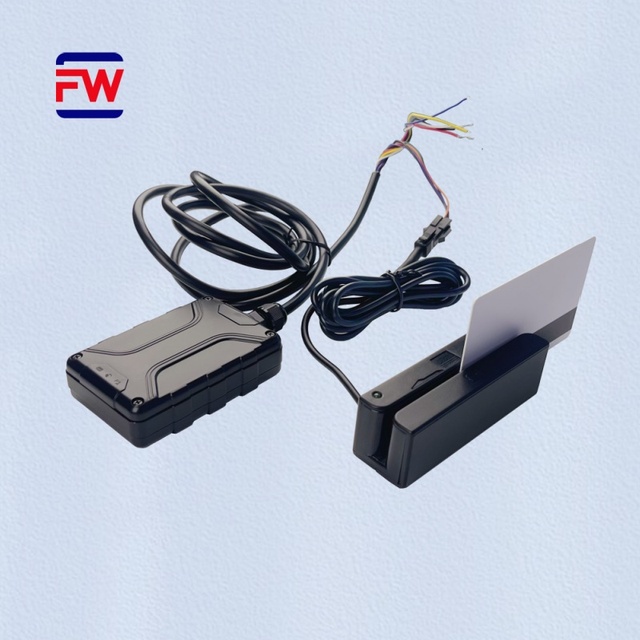 RS232 Mini Magnetic Stripe Card Reader, Serial Interface with 2*4P Programmable Data Channels