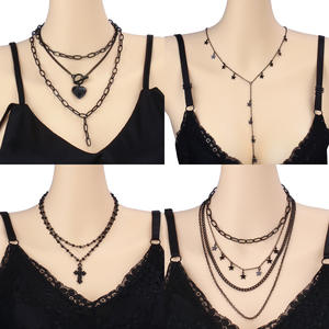 Collar de capas con diseño de estrella, de aleación de zinc, joyería de moda para mujer, origen Yiwu, diseño de múltiples capas - Product Image 5