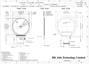 Module d'écran tactile capacitif rond circulaire TFT LCD IPS 2,1 pouces 480x480 avec interface QSPI/SPI pour STM32, ESP32, Arduino - Product Image 2