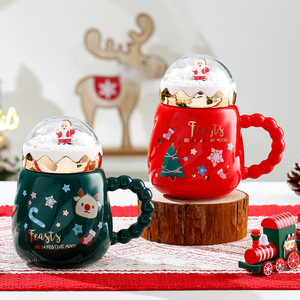 Vente chaude Tasses À Thé Fleurs <span class=keywords><strong>De</strong></span> Noël Chat <span class=keywords><strong>Tasse</strong></span> Mignon Café En Céramique <span class=keywords><strong>Tasse</strong></span> <span class=keywords><strong>De</strong></span> Noël Coffret Cadeau - Product Image 5