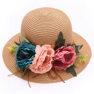 BESTELLA Foldable Women's Protection <b>Straw</b> <b>Hat</b> With Beautiful Flowers Spring <b>Summer</b> Beach Sunshade Casual Travel Holidays Beach - Product Image 1