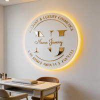 Enseigne de salon de beauté en acrylique avec logo personnalisé, plaques de nom d'entreprise, enseigne de salon rétroéclairée en acrylique, signalétique de magasin 3D personnalisée