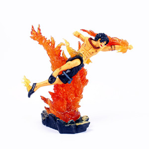 Set de Figuras de Acción de PVC de <span class=keywords><strong>One</strong></span> <span class=keywords><strong>Piece</strong></span>: Fire Fist Ace, Luffy y <span class=keywords><strong>Sanji</strong></span> con Efectos de Batalla, Colección Anime - Product Image 2