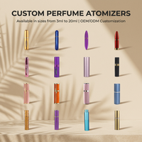 Atomiseur de parfum portable rechargeable en cuir de 10 ml avec pulvérisateur à pompe - Personnalisable - MOQ 1000 pièces