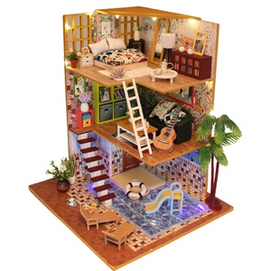 Meubles miniatures légers en gros <span class=keywords><strong>Maison</strong></span> <span class=keywords><strong>de</strong></span> poupée DIY Table miniature <span class=keywords><strong>Maison</strong></span> <span class=keywords><strong>de</strong></span> poupée à trois étages Modèle <span class=keywords><strong>de</strong></span> <span class=keywords><strong>maison</strong></span> ouverte <span class=keywords><strong>avec</strong></span> <span class=keywords><strong>piscine</strong></span> - Product Image 1