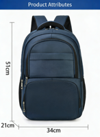 Sac à dos professionnel antivol et imperméable en polyester pour ordinateur portable, idéal pour les étudiants, grande capacité avec organisateurs internes