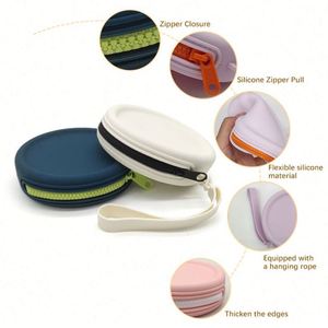 Silicone Zipper <b>Wrist</b> <b>Strap</b> Unisex Mini Waterproof Fashionable Portable Coin Purse - Product Image 4
