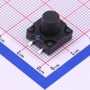 TS-1011S-A145B3-D2 Tactile Switch SMD-4P,12x12mm Switch Single Pole Single Throw Round Button 2.5N Vertical Mount - Product Image 1