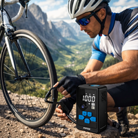 Compresseur d'air portable sans fil pour pneus de vélo avec affichage numérique