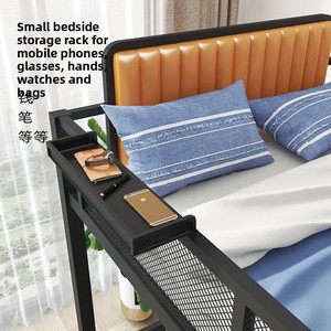 Loft moderne et minimaliste <span class=keywords><strong>Fer</strong></span> à repasser Art Lit haut-bas Mobilier de chambre à coucher peu encombrant Lit multifonctionnel Bureau Mobilier de maison Cadre haut - Product Image 4
