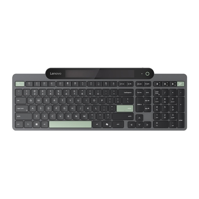 Lenovo 800 Solar Panel Keyboardfor Wireless Ultra-Thin Keyboard with Super Capacitor for Office Computer Tablet
