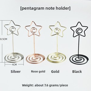 Support de table de 3,35 pouces pour numéros de table de mariage, porte-cartes de nom, porte-photos, clips pour photos et menus, support pour cartes mémo pour anniversaire et anniversaire de mariage - Product Image 3