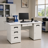 Bureau d'ordinateur en métal commercial avec rangement multifonctionnel, design durable et écologique pour la maison, le bureau et l'appartement