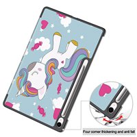 Étui pour tablette intelligent en cuir PU antichoc avec support pliable pour Samsung Galaxy Tab S10FE Plus 13,1 pouces avec fonction de mise en veille/réveil automatique