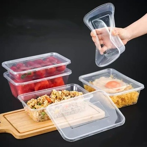 500/650/750/1000ml microwavable dùng một lần bao bì nhựa container PP hình chữ nhật đưa ra thực phẩm lưu trữ hộp - Product Image 3