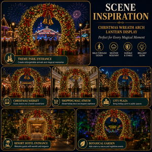Lanterne de portail de château de Noël personnalisée pour l'entrée des parcs à thème et les événements festifs - Product Image 3