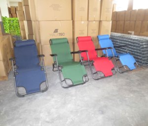 <span class=keywords><strong>Tumbona</strong></span> <span class=keywords><strong>Plegable</strong></span> Moderna de Acero Inoxidable de 2 Piezas <span class=keywords><strong>con</strong></span> Reposapiés Portátiles para Patio, Parque y Uso en Exteriores de Hoteles - Product Image 5