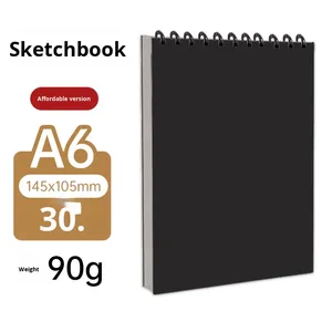 <span class=keywords><strong>Carnet</strong></span> <span class=keywords><strong>de</strong></span> <span class=keywords><strong>croquis</strong></span> en carton noir épaissi pour les élèves du primaire, formats A3/A6/A4/A5, papier d'art vierge, fabriqué en Chine - Product Image 6