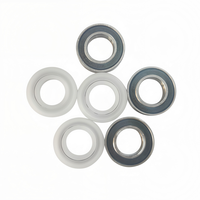 Roulement à billes en plastique POM 6800-2RS 10x19x5mm avec billes en céramique Si3N4, étanche et anticorrosion pour l'industrie alimentaire, chimique et la restauration