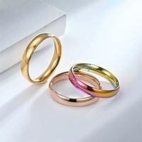 1-4mm Anlauf freier Edelstahl Round Blank Plain Ring für DIY Name Custom Men & Women