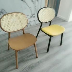 Fabricante de muebles de cafetería De Lujo modernos de ratán de madera maciza, juego de comedor para restaurante, sillas de restaurante - Product Image 6