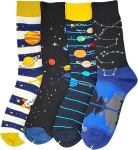 Của Phụ Nữ Đầy Màu Sắc Mới Lạ Mô Hình Vui Chải Kỹ Bông Crew Vớ Mens Điên Ăn Mặc Vớ - Product Image 6