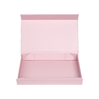 Boîte pliante magnétique rigide de luxe personnalisée, écologique, avec estampage à chaud, gaufrage et ruban, pour emballage de chaussettes, hijabs, foulards en soie et articles plats