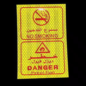 Autocollant de <span class=keywords><strong>danger</strong></span> réfléchissant prismatique jaune fluorescent en PMMA - '<span class=keywords><strong>Danger</strong></span> Diesel Fuel' - Étiquette de sécurité bilingue arabe-anglais - Product Image 5