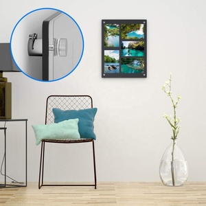 5 ouvertures Acrylique Cadres <span class=keywords><strong>Photo</strong></span> 4x6 En Vrac, Noir Multi Collage <span class=keywords><strong>Photo</strong></span> Cadre support de chevalet et Vis De <span class=keywords><strong>Montage</strong></span> Incluses - Product Image 5