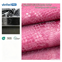 Dernière Tendance : Tissu Similicuir Extensible 4 Directions Effet Peau de Serpent pour Vêtements et Jupes