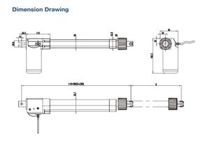 JIECANG JC35K1 8000N Aktuator Linier Gerakan Elektrik, Mekanisme Angkat Furnitur Tempat Tidur Rumah Sakit Tugas Berat - Product Image 4