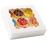 Boîte en papier kraft écologique haut de gamme avec fenêtre transparente en PET et pelliculage mat pour boulangerie, snacks, sushis, sucre, industrie alimentaire, MOQ 50 pièces