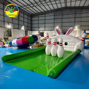 Juego de deporte sellado con aire, juego de bolos inflable al aire libre para niños, juego de bolos inflable en forma de Pin - Product Image 6