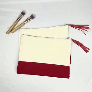 Wholesale Eco Canvas Makeup <b>Toiletry</b> <b>Bag</b> Custom Cotton Canvas Cosmetic <b>Bag</b> Washable Zipper Makeup Pouch With Logo Printing - Product Image 6
