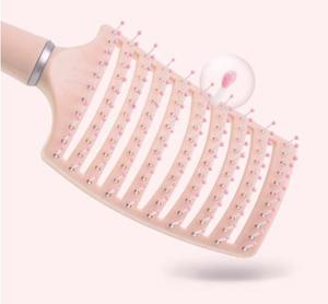 Cepillo Desenredante Curvo Ventilado de Moda con Logotipo Personalizado para Cabello Húmedo y Seco, Herramienta de Masaje Capilar para Salón de Peluquería - Product Image 3