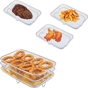 Panier en acier inoxydable multicouche, maille métallique, compatible avec la friture, outil de cuisson et étagères de rangement pour la cuisine - Product Image 1