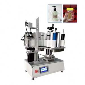 Máquinas Etiquetadoras Rotativas Semiautomáticas de Escritorio para Botellas y Frascos Cuadrados Planos, Aplicadoras de Etiquetas Adhesivas - Product Image 5