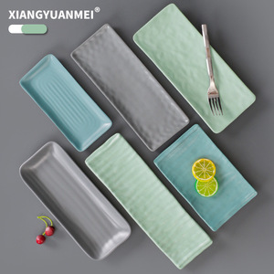 Plato rectangular de melamina Xiangyuan Meimei para restaurante de hot pot, plato de plástico imitación porcelana para barbacoa. - Product Image 2