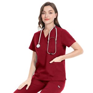 Haute qualité hommes femmes unisexe col en V hôpital médecin dentaire infirmières uniforme Suites hauts survêtement pantalon médical Scrubs uniformes ensembles - Product Image 6