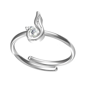 Anillo Ajustable de Acero Inoxidable para Mujer, con Zirconia, Color Oro 18K y Plata, Diseño de Animal del Zodiaco, Pájaro, Joyería de Moda que Combina con Todo, de Fábrica - Product Image 5