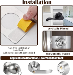 <span class=keywords><strong>Plaque</strong></span> <span class=keywords><strong>de</strong></span> couverture personnalisable en acier inoxydable pour les trous <span class=keywords><strong>de</strong></span> <span class=keywords><strong>serrure</strong></span> <span class=keywords><strong>de</strong></span> porte, pour la réparation des trous <span class=keywords><strong>de</strong></span> porte endommagés - Product Image 5