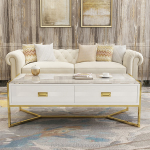 Giapponese Smart Caffè <span class=keywords><strong>Oro</strong></span> <span class=keywords><strong>Tavolo</strong></span> Mobili Gamba Bianco Nero di Vetro di Caffè Tavoli Con Cassetti - Product Image 5