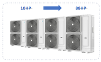 Système de refroidissement modulaire VRF à compresseur scroll à onduleur CC haute efficacité 30 CV 85 kW, moteur de pompe R-410A, écologique, industriel
