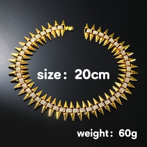 New Hot Selling Cool Popular Design Geometric Chain <b>Bracelet</b> Hiphop Style Alloy Gold Silver Plated Men's <b>Bracelet</b> Trendy Jewelry - Product Image 5