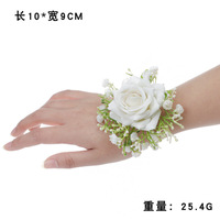 Bracelet de fleurs en soie pour demoiselle d'honneur, fête, danse, mariage, corsage de poignet en rose