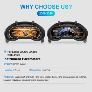 Navihua 12.3 Inch Auto Instrument LCD Digital Dashboard Display Cluster Virtual Cockpit <b>for</b> Lexus GX460 GX400 2009 2020 - Product Image 6