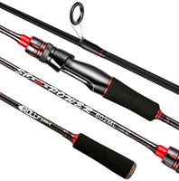 Set Joran Karbon 2 Seksi untuk Spinning dan Casting, Daya M/ML, 1.68-2.7M, Kit Air Tawar/Air Asin, Sungai, Laut, Bass, Ringan