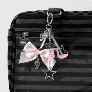Hoge kwaliteit multi-kleurige waterdiamant noten liefde ster gitaar strijkstok DIY sleutelhanger tas hanger - Product Image 5