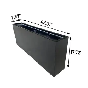 2022 cement gasket irrigated hydroponic windowsill roof outdoor indoor black custom fibreglass tall flower planter box