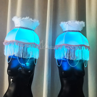 Chapeau LED Lumineux Créatif – Accessoire de Costume Portable pour Spectacles Scéniques, Festivals, Boîtes de Nuit et Fêtes